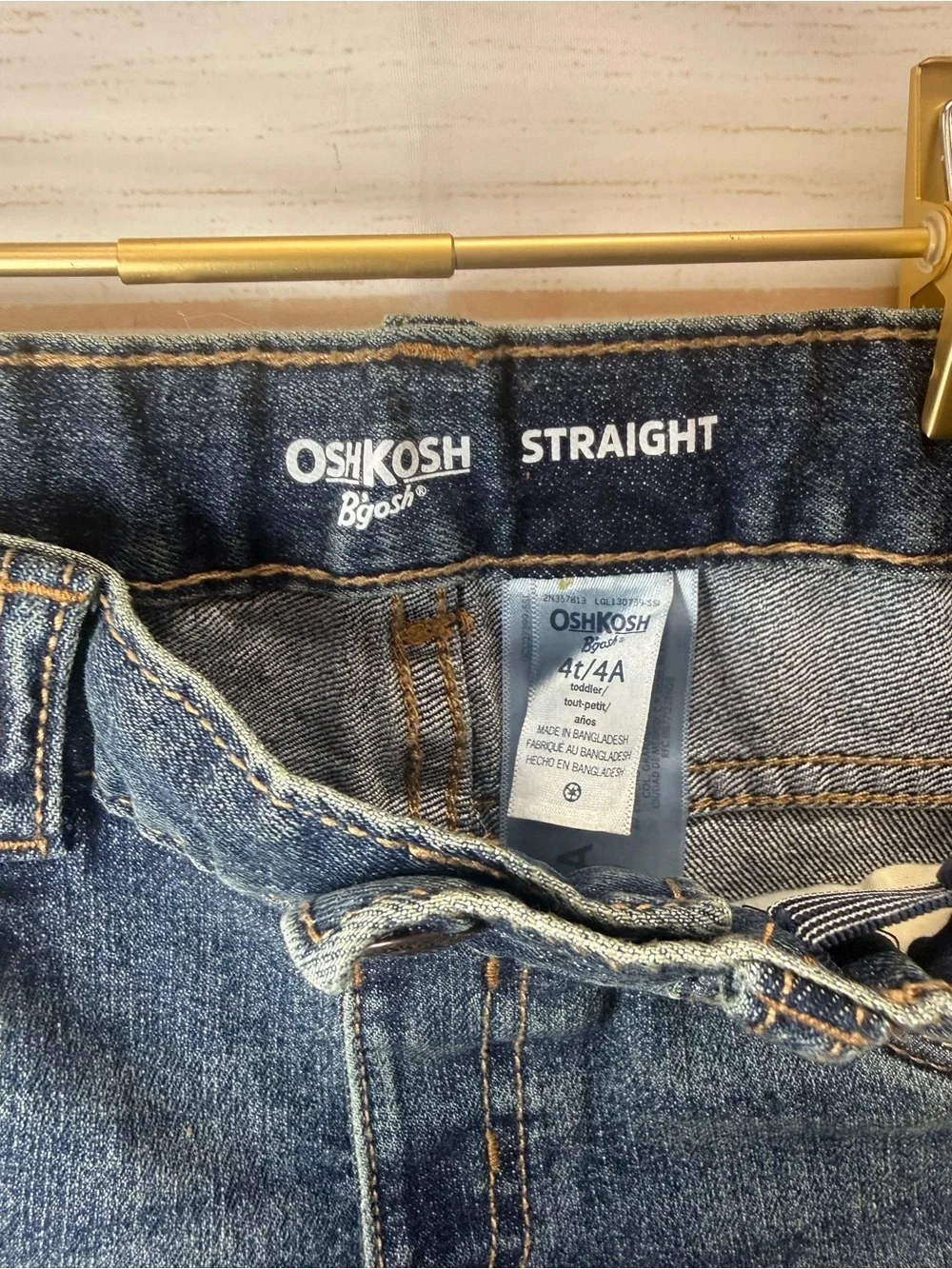 OshKosh B'gosh Kids' Dark Wash Straight Jeans - Blue Size 4t